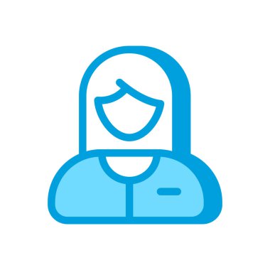 Vektör olarak kadın ikon yardımcısı. Logotype