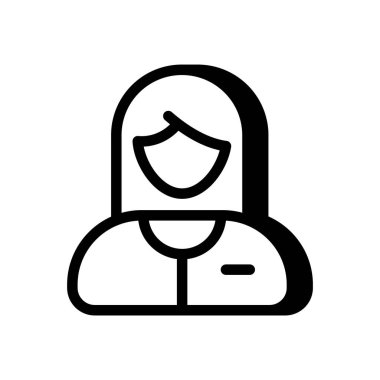 Vektör olarak kadın ikon yardımcısı. Logotype