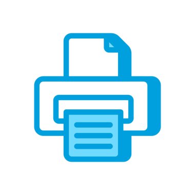 Vektör olarak yazıcı faks simgesi. Logotype