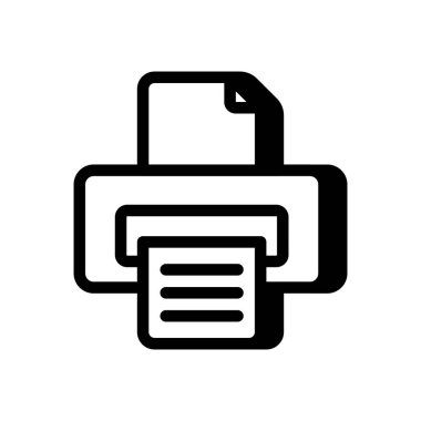 Vektör olarak yazıcı faks simgesi. Logotype
