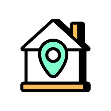 Vektör içinde adres simgesi. Logotype