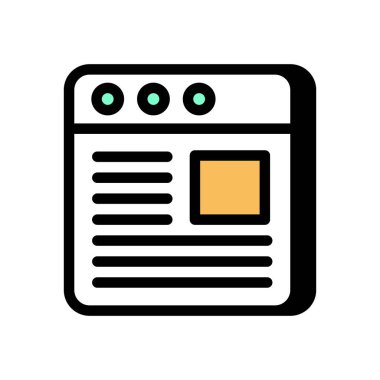 İniş sayfası simgesi vektörde. Logotype