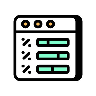 Vektör olarak anket simgesi. Logotype