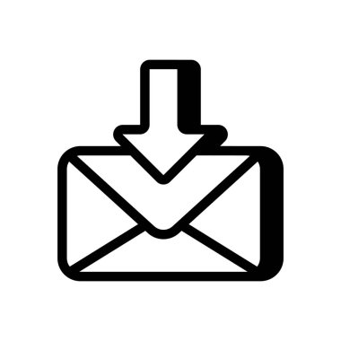 Gelen kutusu simgesi vektörde. Logotype