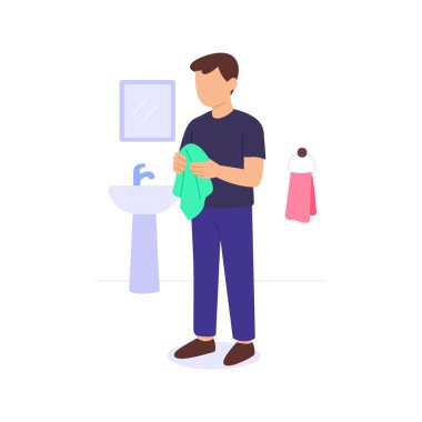 Kumaş havlu, temizleme ve kurutma için yeniden kullanılabilir kumaş havlu.