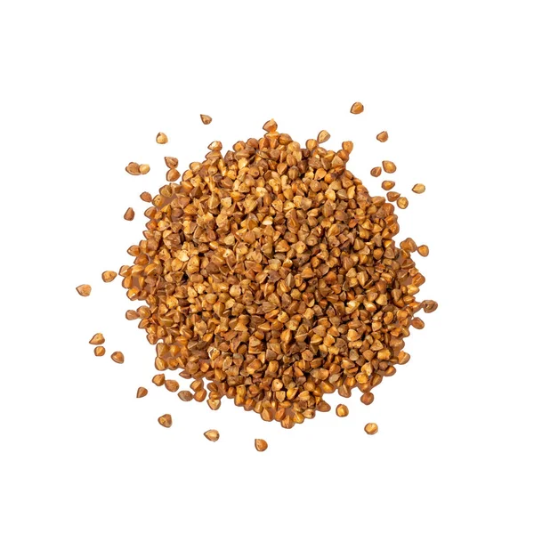 Raw Buckwheat Pile Isolated Dry Buck Wheat Grains Russian Kasha — Stock Vector