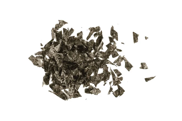 Nori Flakes Isolated Dried Aonori Seaweed Flakes Dry Sea Weed — Stock Vector