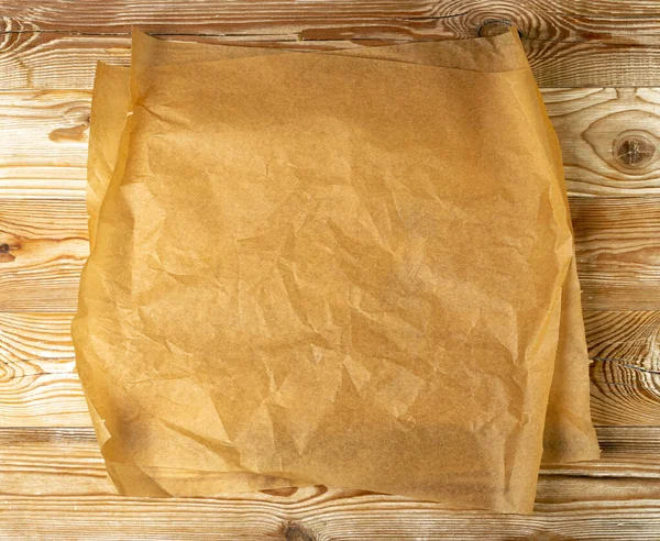 Brown Baking Paper Kraft Cooking Paper Sheet Texture Background Bakery — Fotografia de Stock