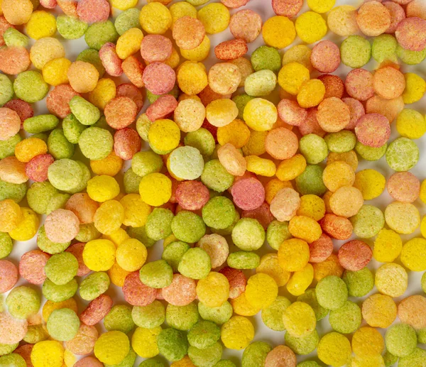 Colorido Desayuno Bolls Textura Fondo Patrón Bola Cereales Afrutado Ronda —  Fotos de Stock