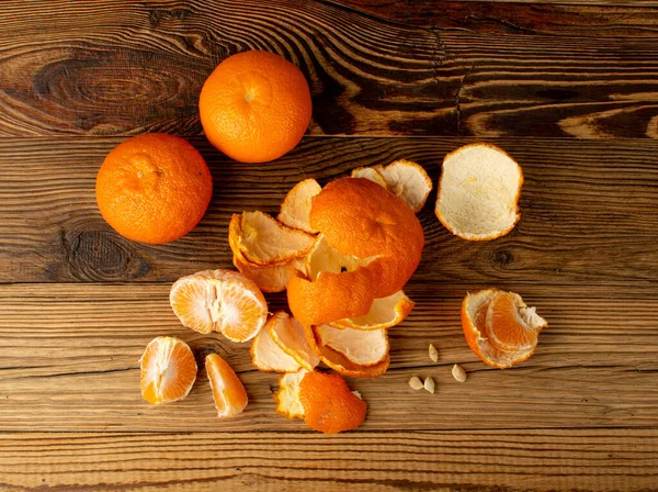 Mandarin Peel Peeled Tangerine Fresh Citrus Rind Mandarins Skin Natural — стокове фото