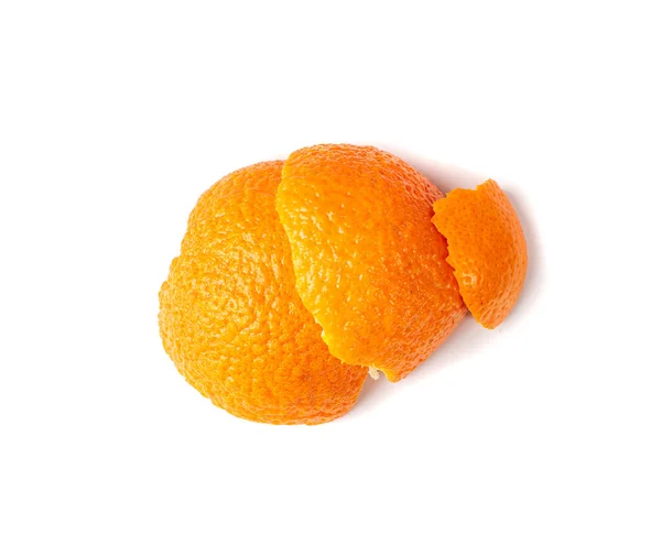 Cáscara Mandarina Aislada Mandarina Pelada Corteza Cítricos Fresca Piel Mandarinas — Foto de Stock