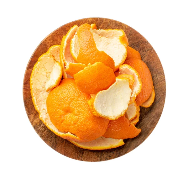 Peau Mandarine Isolée Tangerine Pelée Rind Agrumes Frais Peau Mandarines — Photo
