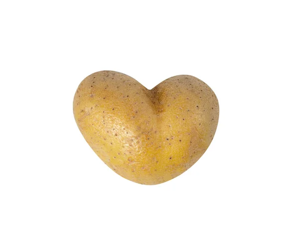 stock image Potato Heart Top View with Copy Space, Heart Shape Potato, Love Vegetable, Valentine Day Symbol