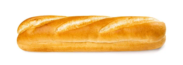 フランスのバゲットサンドイッチ隔離された チキンナゲットと長いパンの葉 レタス 白の背景にキュウリ クリッピングパス — ストック写真