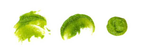 Wasabi Smear Izole Edildi Yeşil Suşi Yapıştırıcısı Wasabi Yapıştırıcısı Beyaz — Stok fotoğraf