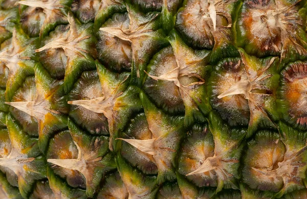 Fondo Textura Piel Piña Ananas Pattern Closeup Comosus Tropical Fruit — Foto de Stock