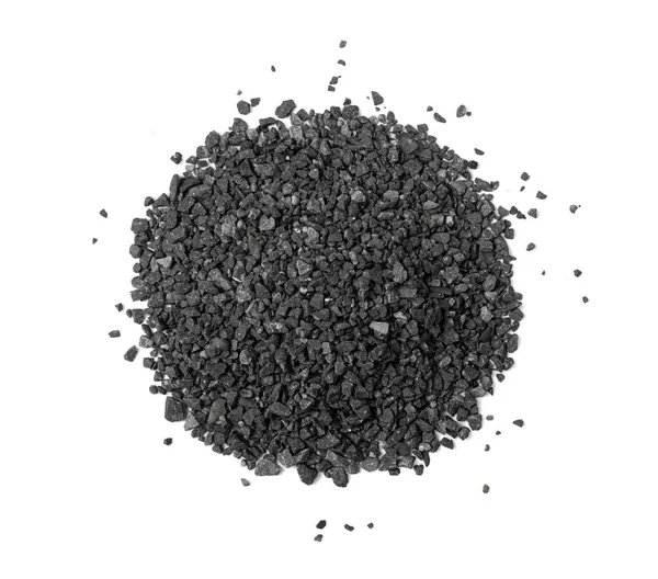 Gravel Pile Isolated Grey Coarse Sand Fine Granular Stones Grit — стокове фото