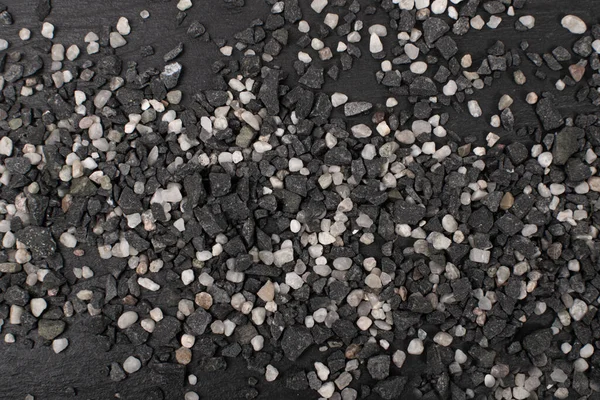 Kieselsteine Mix Textur Hintergrund Grau Grobe Sand Muster Granulare Steine — Stockfoto