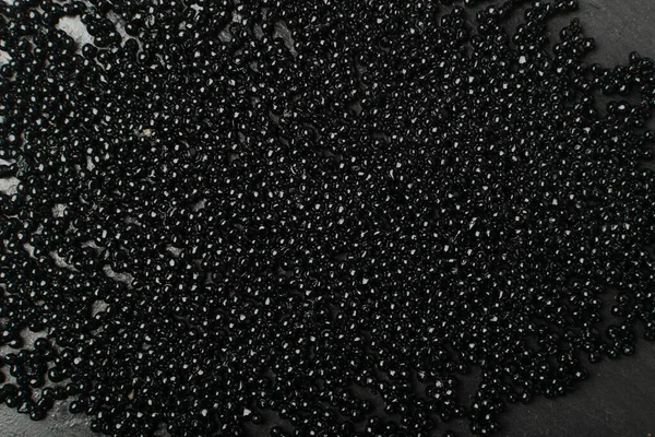 Czarny Kawior Tekstury Tło Jesiotr Sevruga Beluga Caviare Mockup Luksusowe — Zdjęcie stockowe