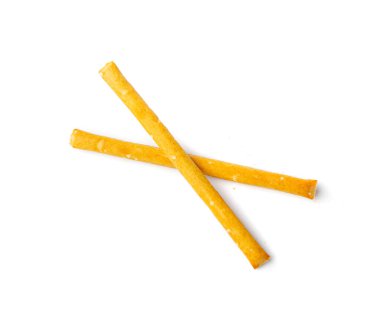 Ekmek Çubuğu izole edilmiş, tuzlu ekmek çubuğu, Çıtır Grissini, Ev Yapımı Kraker, Beyaz Arkaplan Üst Görünümü Üzerine Ekmek Çubuğu