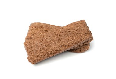 Çukulata Halva Parçaları Yığılmış, Ayçiçeği Halawa, Halva veya Halwa Ayçiçeği Tohumları Beyaz Arkaplanda