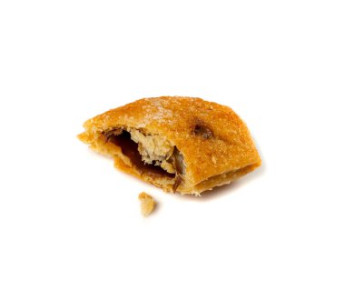 Small Italian Puff Pastry Isolated. Puff Pastries Biscuits, Miniature Cookies Mini Sweet Bakery on White Background