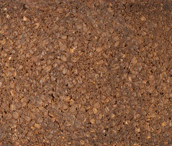 Rebanadas Pan Negro Aisladas Piezas Pan Orgánico Marrón Cacao Cereales — Foto de Stock