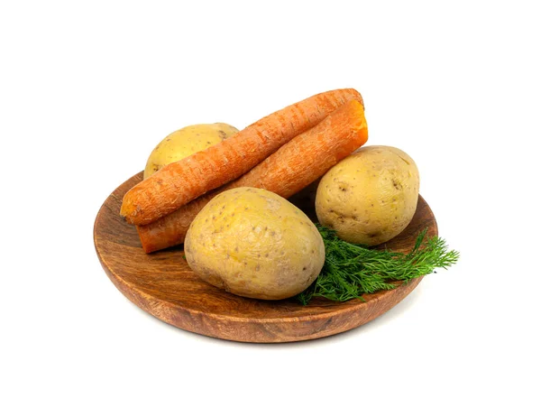Gekookte Aardappel Geisoleerde Huid Hele Bereide Ongepelde Groenten Gezond Dieet — Stockfoto