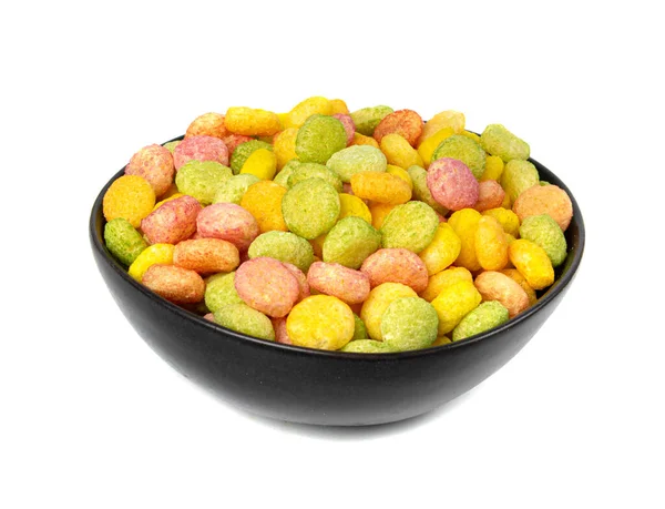 Colorful Breakfast Bolls Pile Isolated Fruity Cereal Ball Colorful Corn — Stok fotoğraf