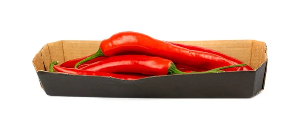 Red Hot Chili Papryki Izolowane Fresh Spicy Chilli Pepper Group — Zdjęcie stockowe