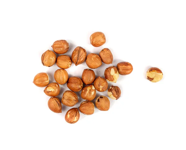 Nut Kernels Hazelnut Pile Isolated Healthy Organic Nuts Group Nut — стокове фото