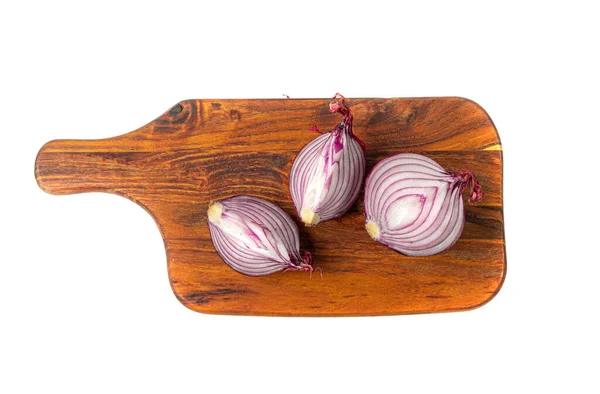 Red Onion Cuts Raw Purple Onion Slices Chopped Purple Onion — Stock Photo, Image