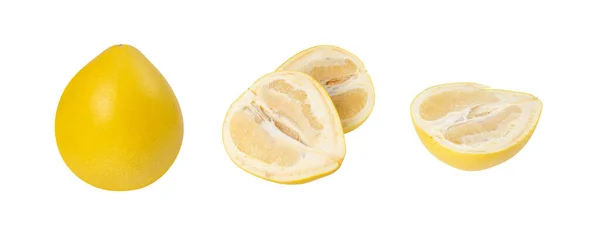 Помело Фрукти Ізольовані Білому Тлі Big Yellow Grapefrups Healthy Diet — стокове фото