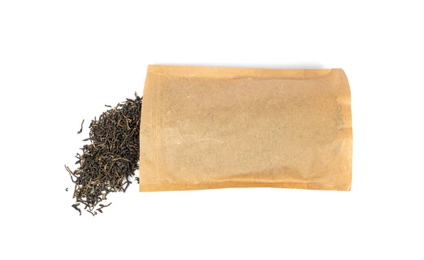 Черный Чай Листья Изолированы Высокое Качество Черный Чай Кучу Сухого — стоковое фото