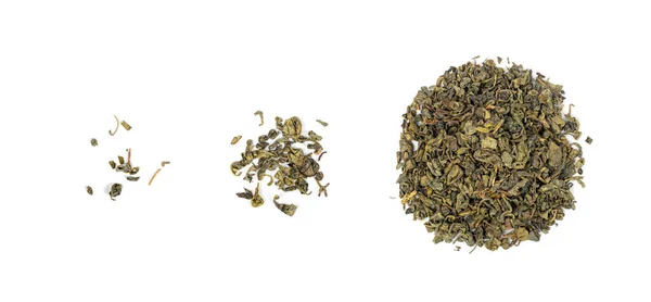 Matcha Yeşil Çay Yaprakları Karmaşık Kuru Taze Bitki Çay Yığını — Stok fotoğraf