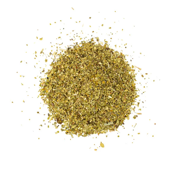 Matcha Green Tea Leaves Mix Isolated Dry Fresh Herbal Tea — Stock Photo, Image