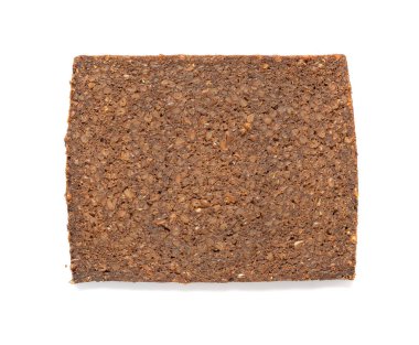 Kara Ekmek Dilimleri İzole, Mısır Gevreği Kahverengi Organik Ekmek Parçaları, Dilimlenmiş Siyah Ekmek Dilimleri, Beyaz Arkaplanda Çavdar Ekmeği