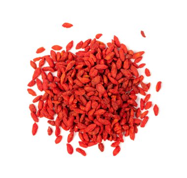 Goji Berry Tecrit Edildi, Lycium Barbaru, Çin Kurtüzüğü, Berberi Evlilik Sarmaşığı, Kızıl Medlar, Beyaz Arkaplanda Goji Berry