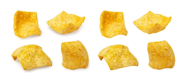 Linzen Chips Geïsoleerd Linzen Crisps Gezonde Sinaasappel Snack Gefrituurde Biologische — Stockfoto