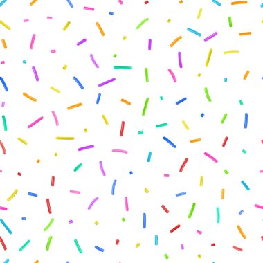 Şeker serpintisiz desen, Donut Gökkuşağı Serpiştirme Doku Özgeçmişi, Tatlı Renk Dekorasyonu, Çok Küçük Vermicelli, Vektör İllüstrasyonu