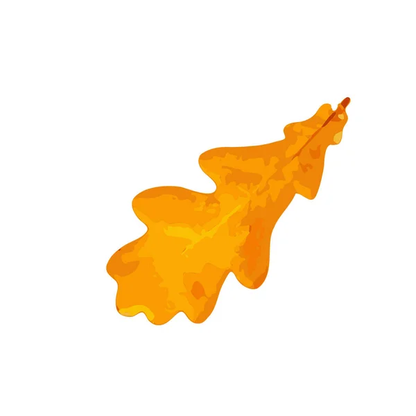 Herbstblatt Ikone Isoliert Farbige Herbstbaumblätter Symbol Rot Orange Laub Silhouette — Stockvektor