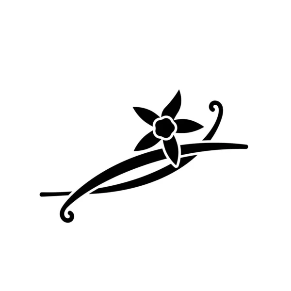 Икона Ванильный Бутон Орхидея Бин Палочки Сухой Ванилин Стручки Природный — стоковый вектор