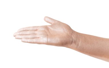 Parlak Eller Ayrı, Parlak Cilt, Metalik Boya, Boyalı Kadın Avuç İçleri, Yaratıcı Kavram Sihir Sanatı, Gerçeküstü Güzellik Makyajı, Beyaz Arkaplanda Parlayan Eller