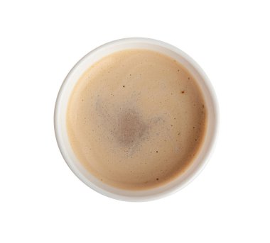 İzole edilmiş sıcak çikolata kupası, kakao bardağı, kakao içeceği, köpüklü Noel içkisi bardağı, sağlıklı kahvaltı, beyaz arka planda sıcak çikolata kupası.