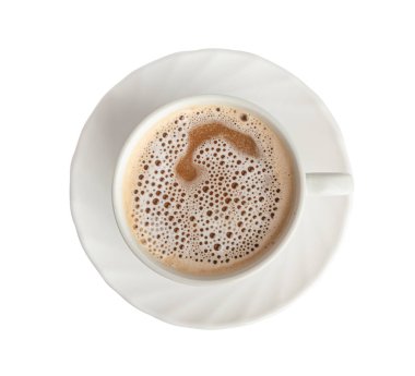 İzole edilmiş sıcak çikolata kupası, kakao bardağı, kakao içeceği, köpüklü Noel içkisi bardağı, sağlıklı kahvaltı, beyaz arka planda sıcak çikolata kupası.