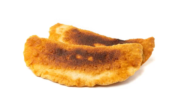 Cheburek Isolerad Hemlagad Fried Meat Pie Fyllda Tatar Chiburekki Calzone — Stockfoto