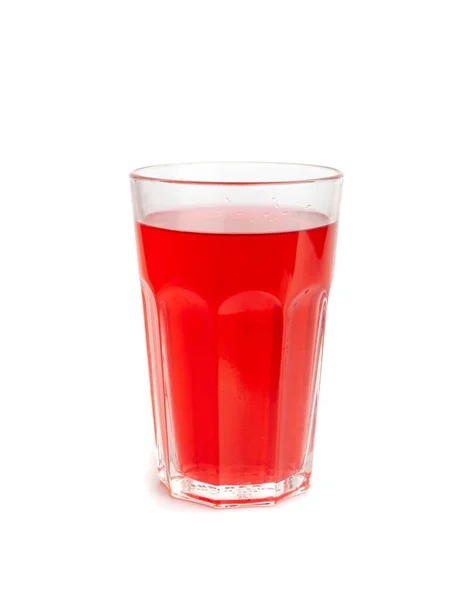 Cold Lingonberry Drink Isolated Iced Cowberry Tea Refreshing Cranberry Cocktail — Stock Photo, Image