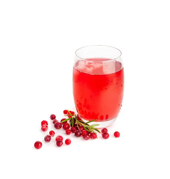 Bebida Fría Lingonberry Aislada Fresa Helado Cóctel Arándano Refrescante Berry —  Fotos de Stock