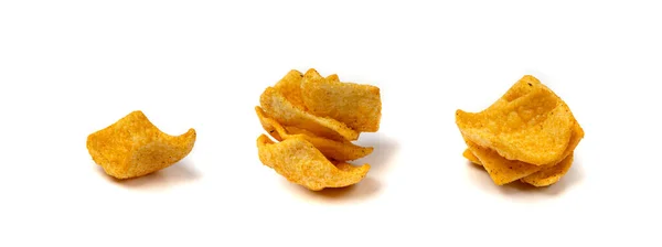 Chips Lentejas Aisladas Patatas Fritas Lentejas Snack Naranja Saludable Crujientes — Foto de Stock