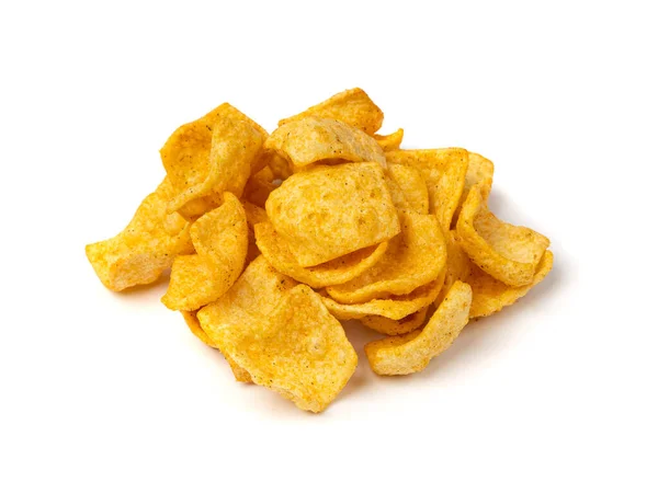 Lentil Chips Isolated Lentils Crisps Pile Healthy Orange Snack Fried — Stock Photo, Image